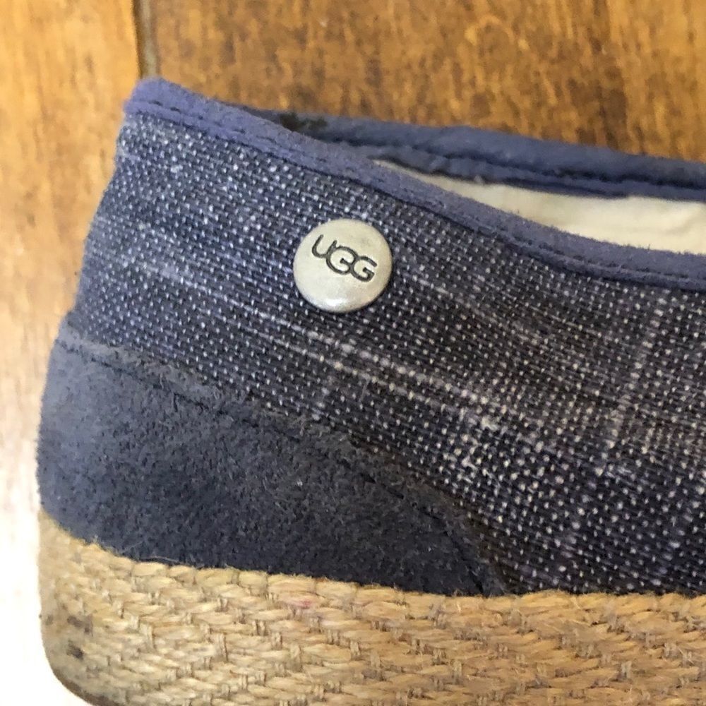 UGG Women's Denim-Style Navy Espadrille Slip On